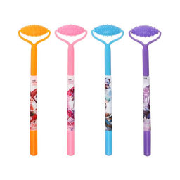 Цена за 12 шт. Ручка - прикол гелевая Массажёр, МИКС