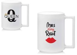 Набор кружек QUEEN&MRS RIGHT 6шт 380мл