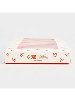 Цена за 3 шт. Коробка для шоколада «Сердечки», с окном, 9.4 х 1.7 х 18.4 см