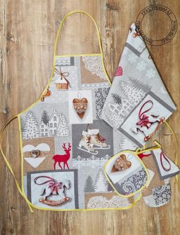 Набор вафельный рогожка 4 предмета Лапландия - 4 предмета