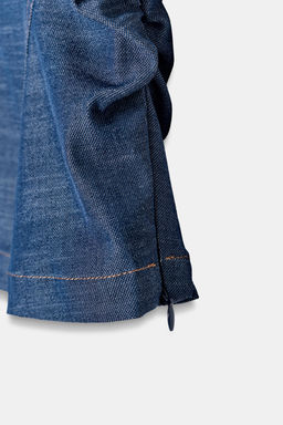 CAMISA ENTALLADA DRAPEADA / Azul - Zara фото 9