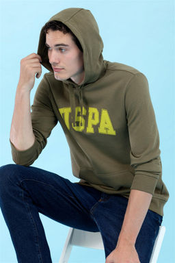 U. S. Polo Assn Базовый свитшот цвета хаки с капюшоном (унисекс) - U.s. polo assn фото 13