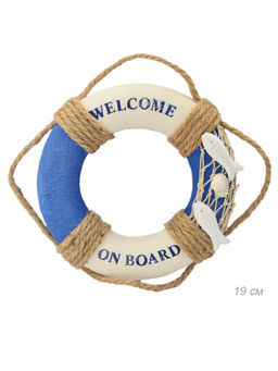 Спасательный круг декоративный Добро пожаловать на борт 19 см / AX20C /уп 100/