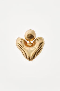 PENDIENTES BOT?N MAXI CORAZ?N WILLY CHAVARRIA X ZARA / Dorado  фото 2