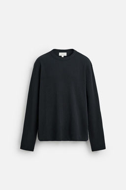 T-SHIRT IN CHECK TEXTURE - Zara фото 8