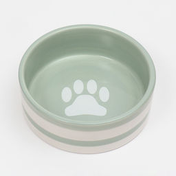 Миска керамическая След 300 мл - 12.512.54.5 см, зелёная/белая - Пижон фото 4