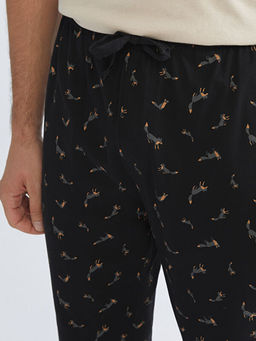 Standart Kal?p Bask?l? Erkek Pijama Alt