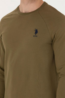 U. S. Polo Assn / Мужской базовый свитшот цвета хаки - U.s. polo assn фото 14