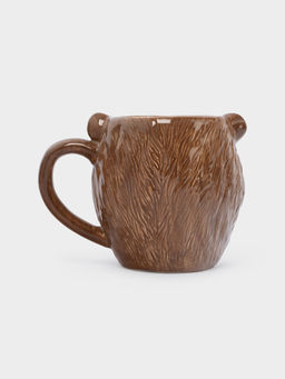 Кружка, 540 мл, керамика, коричневая, Медведь, Manly Anna Lafarg.