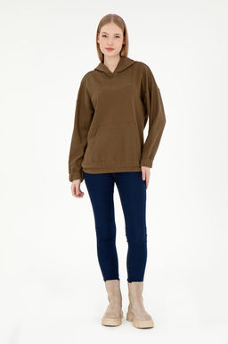 Женский свитшот цвета хаки Неожиданная скидка в корзине - U.s. polo assn фото 11