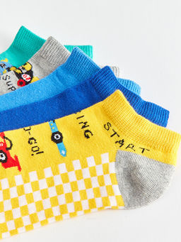 Desenli Erkek ?ocuk Patik ?orap 5li