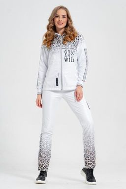 Толстовка из футера комбинированного с принтованной плащевой тканью - А+б коллекция фото 5