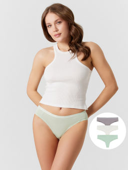 Цена за 2 штуки! Трусы бразилиана женские в наборе, 3 шт