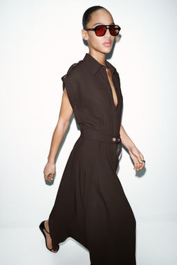 MIDI DRESS WITH BELT - Zara фото 7
