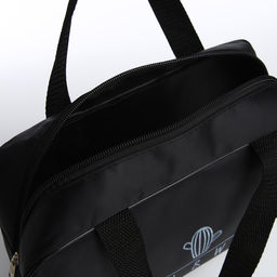 Косметичка-сумка на молнии, большая, с сеткой, Кактус, чёрная - Simaland фото 3