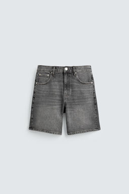 BERMUDA DENIM REGULAR FIT / Gris
