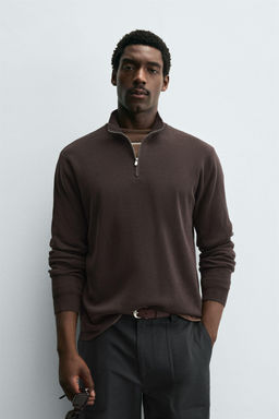 PURL KNIT ZIP-UP SWEATER - Zara фото 2