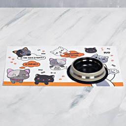 Коврик под миску «Хочу рыбку» 43×28 см