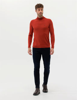 Kiremit Slim Fit Yar_m Bal_k__ Yaka Basic Triko Kazak - Pierre cardin фото 4