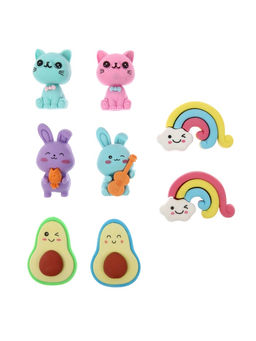 Набор фигурных ластиков, 7 штук, МИКС