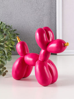 Фигурка полистоун «Собака из шариков», 17×19.5×8 см, розовый