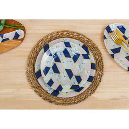 Тарелка стеклянная десертная Доляна Розовый мрамор, d=20 см  фото 14