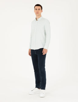 Ye_il Slim Fit Uzun Kollu G_mlek