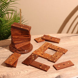 Игра настольная «Домино», 16×16×28 см, дерево шишам