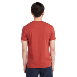 Футболка Timberland T-Shirt Dunstan River Jersey Crew Neck Slim оранжевая фото 3