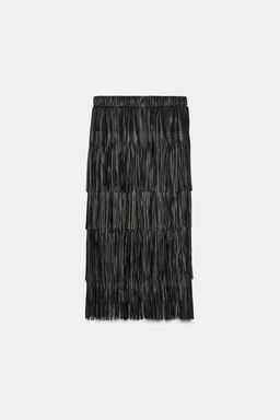 FRINGED MIDI SKIRT - Zara фото 2
