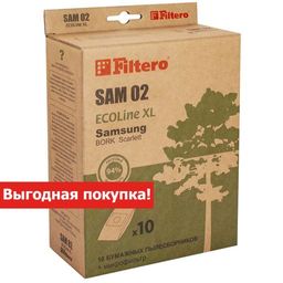 Filtero SAM 02 (10+фильтр) ECOLine XL, бумажные пылесборники, , упак