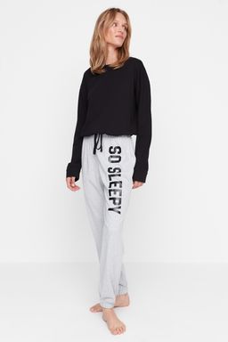 Cok Renkli Pamuklu Sloganl? Orme Pijama Tak?m? THMAW21PT0826