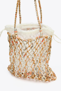 BRAIDED WOVEN HANDBAG - Zara фото 5