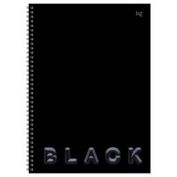 Тетрадь 80л. А4 тв. обложка, на спирали BG "Just black" клетка (ТТ4гр80_лс_вл 07043) soft-touch ламинация, выб. лак