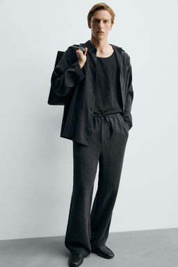 PANTAL?N FLUIDO RELAXED FIT / Negro - Zara фото 6