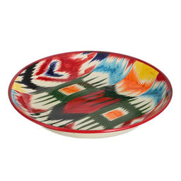 Ляган узбекский Риштанская Керамика «Атлас.Полосы», d=25 см, разноцветный