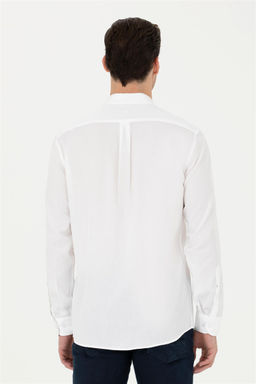 Мужская белая рубашка с длинным рукавом - U.s. polo assn фото 12