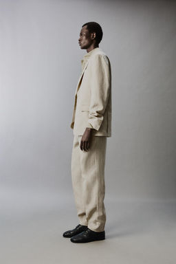 100% LINEN SUIT TROUSERS - Zara фото 12