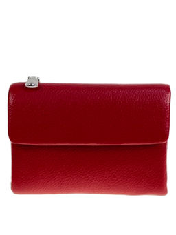 Женское портмоне из натуральной кожи, цвет бордовый