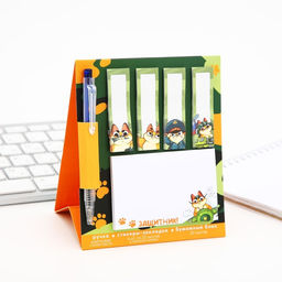 Подарочный набор, стикеры 20 листов и мини ручка шариковая Защитник! - Artfox фото 5