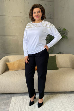 Джемпер Rumoda 2135/1 белый/длинный рукав  фото 5