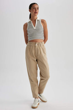 Мешковатые брюки из габардина из 100% хлопка - Defacto фото 3