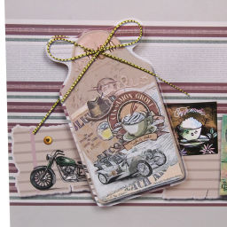 Цена за 12 шт. Пакет подарочный "Винтаж" 31*42*12 см, микс