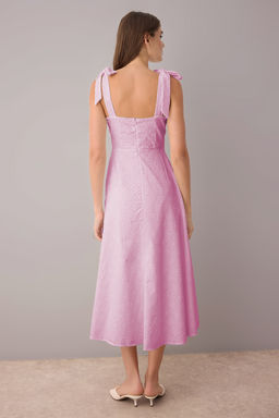 Beyaz Duz Maxi Dokuma Elbise TWOSS25EL00863 - Trendyolmilla фото 10