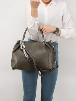 Сумка женская искусственная кожа AUR-081, 1отд+карм/перег, 2плеч/рем, капучино SALE 258891 - Adelia фото 5