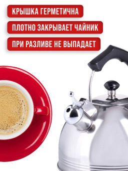 26166 Чайник 3л со свистком нерж/ст/бакел MB (х12) - Mayer&boch фото 9