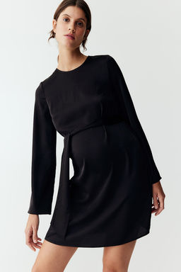 MAMA Vestido de saten con cinturon de anudar - H&m фото 2