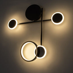 Бра «Крампл» LED 24 Вт 3000К черный 47×47×6.5 см