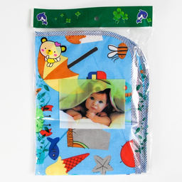 Пеленка на непромокаемой основе, 50х65 см., голубой МИКС - Крошка я фото 4