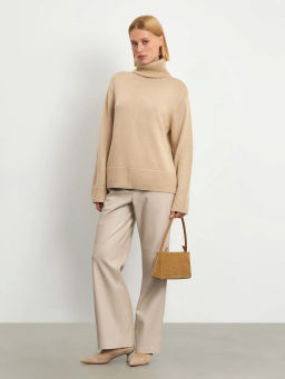 Свитер с высоким воротником из смесовой шерсти, B2863/pontes